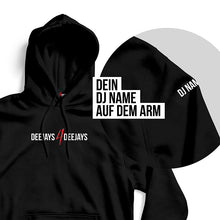 Laden Sie das Bild in den Galerie-Viewer, Customized DJs4DJs Hoodie (black)